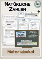Vorschau - Arbeitsblätter - Materialpaket Natürliche Zahlen - Arbeitsblätter, Übungen und mehr (differenziert) - Deckblatt