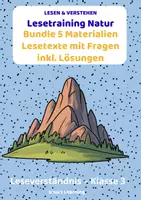 Vorschau - Stundenentwürfe - Lesetraining Natur – Leseverständnis Klasse 3 | 5 Materialien mit Lösungen (Bundle 1) - Deckblatt