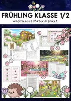 Vorschau - Arbeitsblätter - Frühling Klasse 1, 2 | Materialpaket Frühling Ostern - Deckblatt