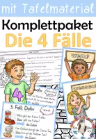 Vorschau - Unterrichtsreihen - Komplettpaket - Die 4 / vier Fälle - Nominativ, Genitiv, Dativ & Akkusativ - Deckblatt