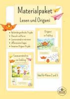 Vorschau - Arbeitsblätter - Origami und Lesen - Materialpaket- Frühling Klasse 2 und 3 - Deckblatt