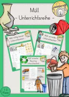 Vorschau - Stundenentwürfe - Müll Unterrichtsreihe Materialpaket Sachunterricht - Deckblatt