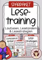 Vorschau - Unterrichtsreihen - Materialpaket Lesetraining – Leseflüssigkeit, Lesestrategien & Vorlesen - Deckblatt
