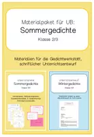 Vorschau - Stundenentwürfe - Materialpaket Gedichte Sommer - Deckblatt