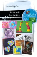 Vorschau - Mal- und Bastelvorlagen - Kunst mit Holzstiften: Materialpaket - Deckblatt