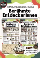 Vorschau - Arbeitsblätter - Berühmte Entdecker und Entdeckerinnen - Komplettpaket - Deckblatt