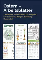 Vorschau - Arbeitsblätter - Oster‑Arbeitsblätter für Klasse 1 – 5 einfache Übungen - Deckblatt