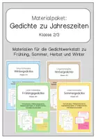 Vorschau - Stundenentwürfe - Materialpaket Gedichte Jahreszeiten (Gedichtwerkstatt) - Deckblatt