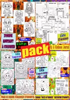 Aperçu - Feuilles d'exercices - Zombies Amusants + Journal de Positivité – Pack Créatif - Page de couverture