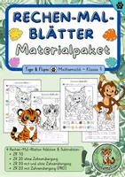 Vorschau - Arbeitsblätter - Rechenmalblätter - PAKET Klasse 1 - ZR 10 und ZR 20 (Addition und Subtraktion) - Deckblatt