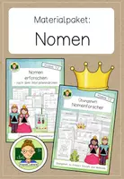 Vorschau - Arbeitsblätter - Paket: Nomen (Tafelmaterial und Übungsheft Klasse 1) - Deckblatt