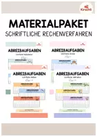 Vorschau - Arbeitsblätter - Materialpaket Schriftliche Rechenverfahren - Abreißaufgaben - Deckblatt