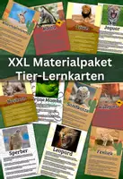 Vorschau - Spiele - 10 Lernkarten-Pakete über Tiere - über 150 Flashcards - Deckblatt
