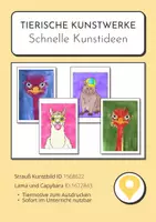 Vorschau - Unterrichtsreihen - Tierische Kunstwerke – Schnelle Ideen für den Kunstunterricht - Deckblatt