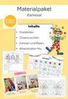 Vorschau - Arbeitsblätter - Materialpaket: Karneval / Fasching - Deckblatt