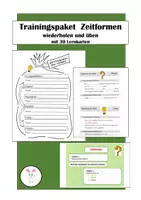 Vorschau - Arbeitsblätter - Trainingspaket Zeitformen wiederholen und üben - Deckblatt