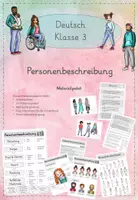 Vorschau - Arbeitsblätter - Personenbeschreibung (Materialpaket) - Deckblatt