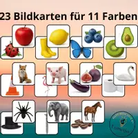 Vorschau - Spiele - 242 Bildkarten - 22 für je 11 Farben - Deckblatt