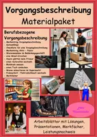 Vorschau - Stundenentwürfe - Materialpaket - berufsbezogene Vorgangsbeschreibung inkl. Probearbeit - Deckblatt