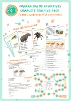 Vorschau - Arbeitsblätter - Comparison of Adjectives – Complete Teaching Pack (Games, Worksheets, Reading & Writing Activities) - Deckblatt