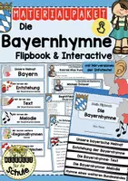 Vorschau - Stundenentwürfe - Bayernhymne: Komplette Unterrichtsreihe Musik Grundschule (Klasse 3–4) – mit Arbeitsblättern, Hörverstehen & Landeskunde Bayern - Deckblatt