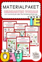 Vorschau - Bildkarten - MATERIALPAKET lautgetreue Bildkarten Vokale - Deckblatt