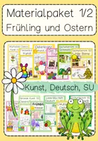 Vorschau - Unterrichtsreihen - Materialpaket Frühling & Ostern Deutsch, Kunst und Sachunterricht Klasse 1/2 - Deckblatt