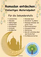 Vorschau - Mal- und Bastelvorlagen - 🌙Ramadan Materialpaket für die Sekundarstufe | Ramadan Arbeitsblätter | Ramadan Unterrichtsmaterial | - Deckblatt