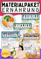 Vorschau - Arbeitsblätter - Nährstoffe verstehen – Materialpaket zu Proteinen, Vitaminen, Speisefetten & Kohlenhydraten (Sekundarstufe 5–8) - Deckblatt