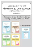 Vorschau - Stundenentwürfe - Materialpaket Gedichte Jahreszeiten (Gedichtwerkstatt und Unterrichtsentwurf) - Deckblatt