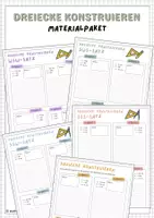 Vorschau - Arbeitsblätter - Dreiecke konstruieren Arbeitsblätter (Materialpaket) - Deckblatt