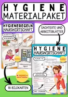 Vorschau - Arbeitsblätter - Hygiene in der Küche und Umgang mit Lebensmitteln – Bildkarten & Arbeitsmaterial für den Kochunterricht - Deckblatt