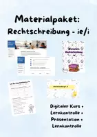 Vorschau - Arbeitsblätter - Materialpaket: Rechtschreibung ie-i Regel - Deckblatt