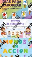 Vista previa - Hojas de trabajo - Paquete vocabulario y lengua de señas mexicana - Portada