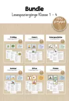 Vorschau - Arbeitsblätter - BUNDLE / Lesespaziergänge (4-fach differenziert) / Klasse 1-4 - Deckblatt