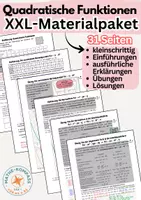 Vorschau - Stundenentwürfe - Quadratische Funktionen: Umfassendes Materialpaket - Deckblatt