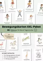 Vorschau - Bildkarten - Bewegungskarten Kita Kindergarten XXL-Paket | Bewegungspause Bewegungsspiele Morgenkreis Karten A6-Format - Deckblatt