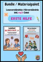 Vorschau - Arbeitsblätter - Materialpaket / Bundle - Erste Hilfe (Lesetext + Hörverständnis) - Deckblatt