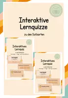 Vorschau - Präsentationen/Tafelbilder - Materialpaket Satzarten Interaktive Lernquizze - Deckblatt