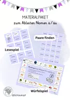 Vorschau - Spiele - Materialpaket zum Ableiten von Nomen ä/äu - Deckblatt