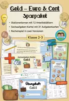 Vorschau - Arbeitsblätter - Geld: Euro und Cent - Sparpaket (Klasse 2-3) - Deckblatt