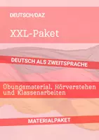 Vorschau - Arbeitsblätter - Mega-Materialpaket DaZ / Willkommensklasse: Hörverstehen, Grammatik & Alltag - Deckblatt