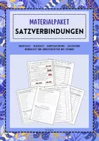 Vorschau - Arbeitsblätter - Materialpaket Satzverbindungen - Hauptsatz / Gliedsatz - Deckblatt