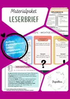 Vorschau - Unterrichtsreihen - Materialpaket Leserbrief - Deckblatt