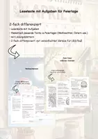 Vorschau - Arbeitsblätter - Lesetexte mit Aufgaben zu Feiertagen - Deckblatt