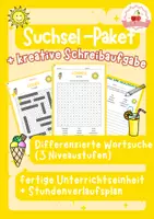 Vorschau - Stundenentwürfe - Suchsel Sommerpaket - Wortsuche + Schreibaufgabe (differenziert) - Deckblatt