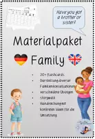 Vorschau - Stundenentwürfe - Materialpaket Family (20+ flashcards, storywalk, differnzierte Übungen etc.) - Deckblatt