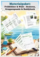 Vorschau - Arbeitsblätter - Materialpaket: Frühblüher - Bestimmungsschlüssel, Sezieren, Buddybook & Gruppenpuzzle - Deckblatt