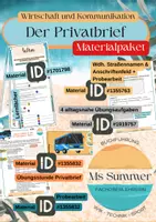 Vorschau - Stundenentwürfe - WiK - Materialpaket Privatbrief (Erarbeitung - Übung - Wdh. - Probearbeit) - Deckblatt