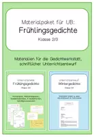 Vorschau - Stundenentwürfe - Materialpaket Gedichte Frühling Unterrichtsbesuch - Deckblatt